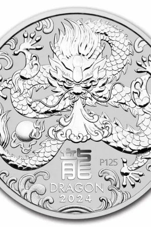 Najlepsza cena Lunar Series III Dragon 1/2 troy ounce zilveren munt 2024 - Goudverzekerd