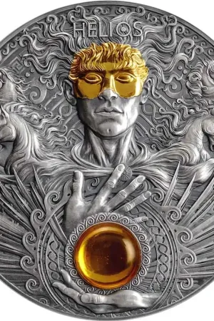 Szybka dostawa Helios Divine Faces of the Sun 3 oz zilveren munten 2022 - Goudverzekerd