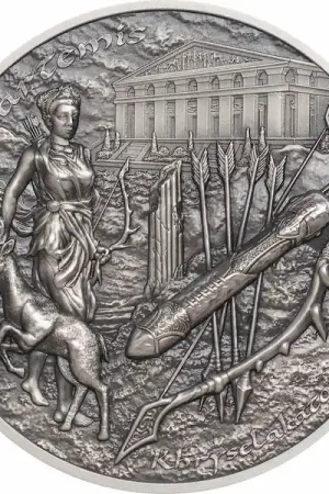 Artemis Bow & Arrow Mythology 2 troy ounce zilveren munt 2020 - Goudverzekerd Zamów teraz