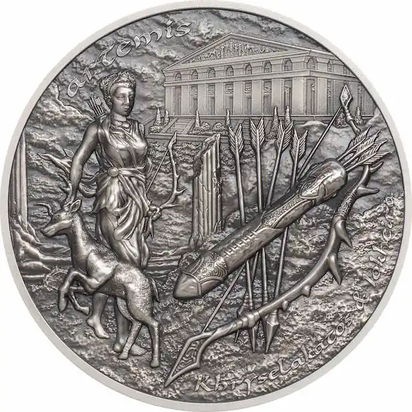 Artemis Bow & Arrow Mythology 2 troy ounce zilveren munt 2020 - Goudverzekerd Zamów teraz