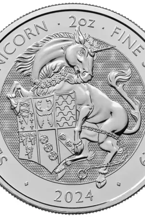 Tudor Beasts: #4 Seymour Unicorn 2 troy ounce zilveren munt 2024 - Goudverzekerd Nowość
