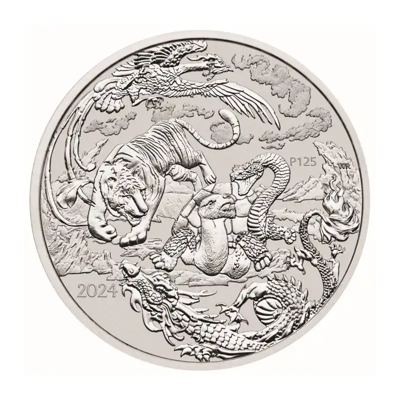 Ostatnia szansa Chinese Myths & Legends: Four Guardians 1 troy ounce zilveren munt 2024 - Goudverzekerd