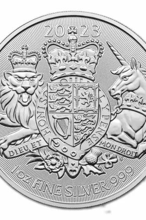 UK The Royal Arms 1 troy ounce zilveren munt 2023 - Goudverzekerd Zamów teraz