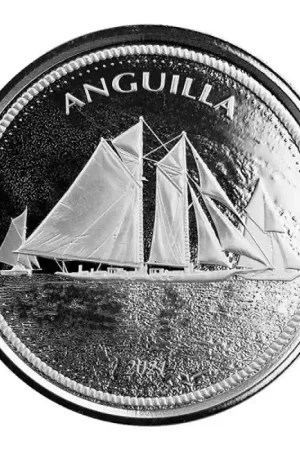 Anguilla Sailing Regatta Eastern Caribbean 1 troy ounce zilveren munt 2021 - Goudverzekerd Zwrot pieniędzy