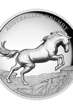 Australian Brumby #2 2 troy ounce Proof zilveren munt 2021 - Goudverzekerd Promocja