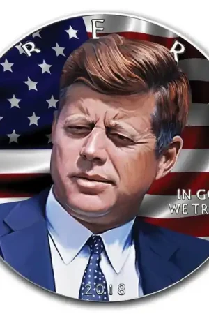 Wyprzedaż American Eagle John F Kennedy 1 troy ounce zilveren munt 2018 - Goudverzekerd