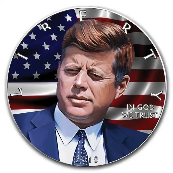 Wyprzedaż American Eagle John F Kennedy 1 troy ounce zilveren munt 2018 - Goudverzekerd