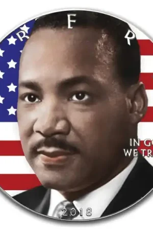 American Eagle Martin Luther King 50th Anniversary 1 troy ounce zilveren munt 2018 - Goudverzekerd Wysoka jakość