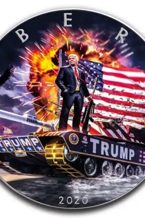 Oferta American Eagle Trump Tank Explosion 1 troy ounce zilveren munt 2020 - Goudverzekerd