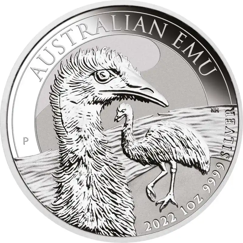 Autentyczny Australian Emu 1 troy ounce zilveren munt 2022 - Goudverzekerd