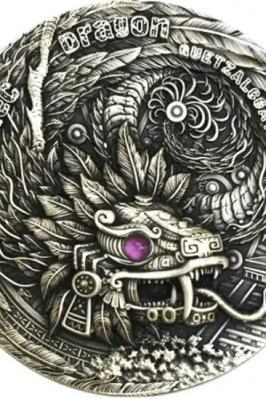 Aztec Dragons Antique Finish 2 troy ounce zilveren munten 2020 - Goudverzekerd Niska cena