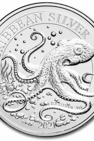 Promocja Barbados Octopus 1 troy ounce zilveren munt 2021 - Goudverzekerd