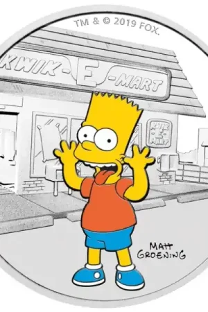 Oryginalny Bart Simpson Tuvalu Proof 1 troy ounce zilveren munt 2019 - Goudverzekerd