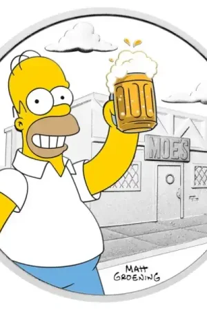 Promocja Homer Simpson Tuvalu Proof 1 troy ounce zilveren munt 2019 - Goudverzekerd