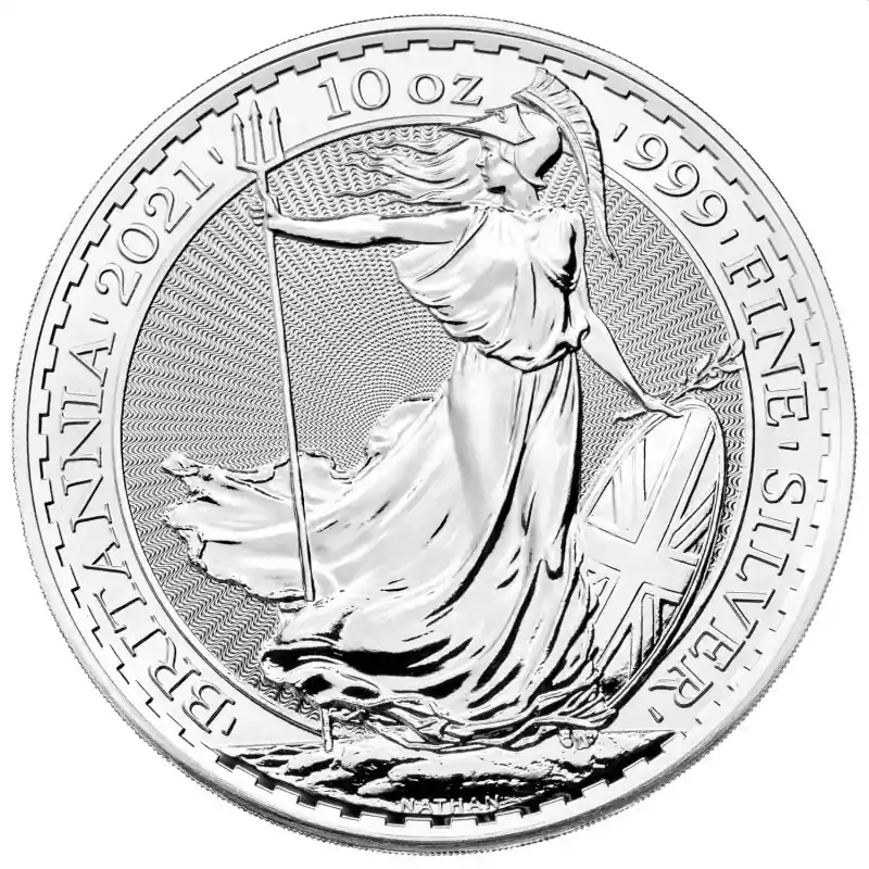 Popularny Britannia 10 troy ounce zilveren munt 2021 - Goudverzekerd