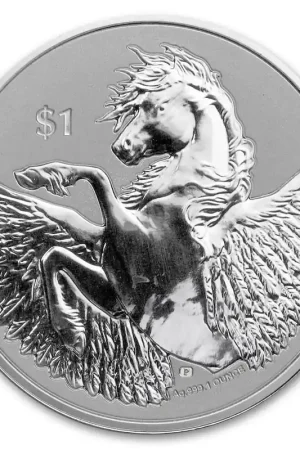 British Virgin Islands Pegasus 1 troy ounce zilveren munt 2021 - Goudverzekerd Niska cena