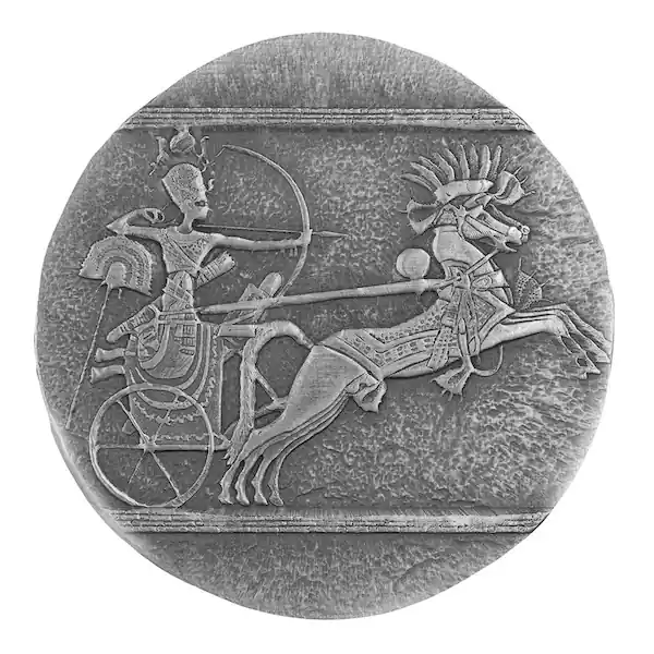 Oferta Chad Egyptian Chariot of War 5 troy ounce zilveren munt 2020 - Goudverzekerd