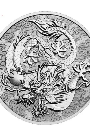Chinese Myths & Legends: Dragon 1 troy ounce zilveren munt 2021 - Goudverzekerd Wysoka jakość