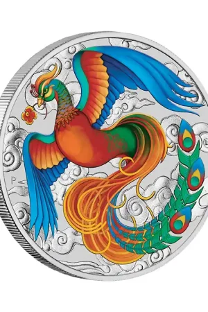 Chinese Myths & Legends: Phoenix 1 troy ounce zilveren munt Coloured 2022 - Goudverzekerd Oferta limitowana