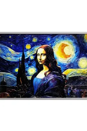 Mona Lisa x Van Gogh 2 troy ounce zilveren munt 2024 Coloured Proof - Goudverzekerd Darmowa dostawa