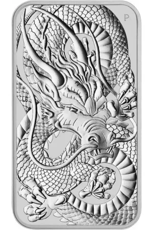 Zamów teraz Dragon 1 troy ounce Rectangular zilveren munt 2021 - Goudverzekerd