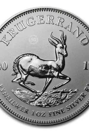 Krugerrand 1 troy ounce zilveren munt 2017 50 jarige Anniversary - Goudverzekerd Ekspresowa dostawa