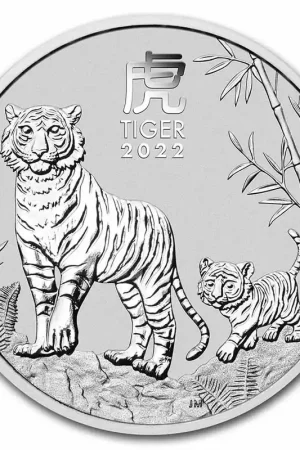 Oryginalny Lunar Series III Tiger 1 kilo zilveren munt 2022 - Goudverzekerd