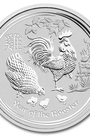 Lunar Haan 1 kilo zilveren munt 2017 - Goudverzekerd Ostatnia szansa