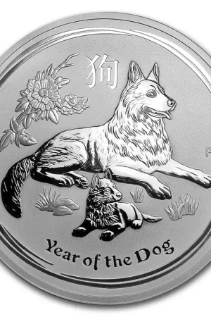 Lunar Hond 1 kilo zilveren munt 2018 - Goudverzekerd Tani