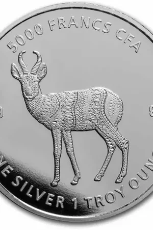 Mandala Antelope 1 troy ounce zilveren munt 2021 - Goudverzekerd Tani