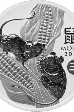 Lunar Series III Mouse 1 troy ounce zilveren munt 2020 Privy Mark Harvest - Goudverzekerd Ostatnia szansa