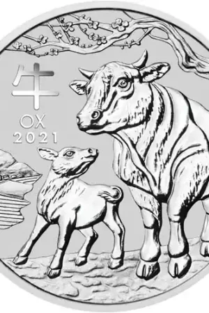 Darmowa dostawa Lunar Series III Ox 1 troy ounce zilveren munt 2021 - Goudverzekerd