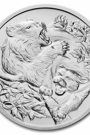 Niue Apex Predators: Cougar vs Bear 1 troy ounce zilveren munt 2022 - Goudverzekerd Ekspresowa dostawa