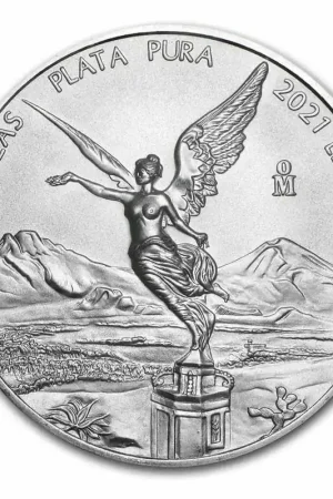 Popularny Mexican Libertad 2 troy ounce zilveren munt 2021 - Goudverzekerd