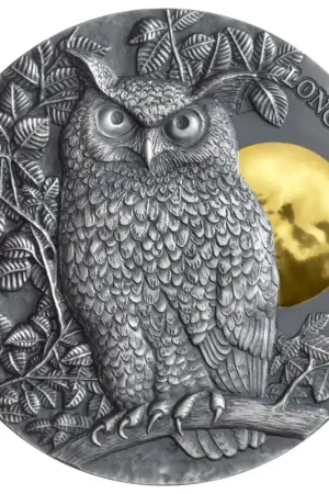 Niue Long-Eared Owl 2 troy ounce zilveren munt 2019 - Goudverzekerd Najlepsza cena