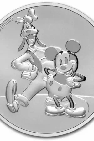 Tylko dziś Niue Disney Mickey & Goofy zilveren munt - Goudverzekerd