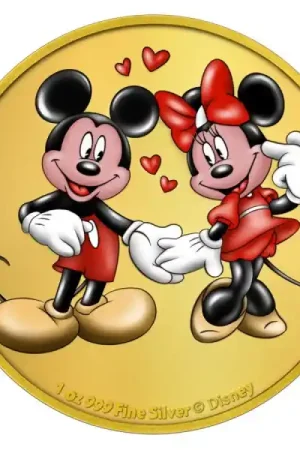 Niska cena Niue Disney Mickey & Minnie Mouse 1 troy ounce zilveren munt 2020 - Goudverzekerd