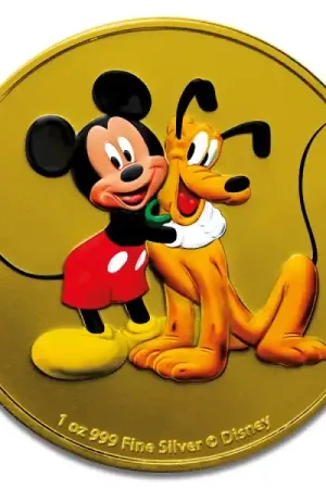 Niue Disney Mickey & Pluto 1 troy ounce zilveren munt 2020 - Goudverzekerd Ekspresowa dostawa