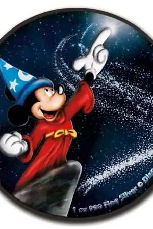 Zwrot pieniędzy Niue Disney Mickey Mouse Fantasia Night Ruthenium 1 troy ounce zilveren munt 2019 kopen