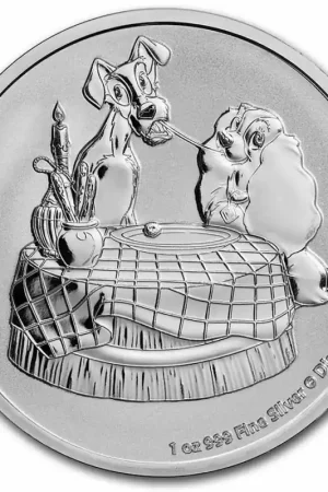Niue Disney The Lady and The Tramp 1 troy ounce zilveren munt 2022 - Goudverzekerd Rabat