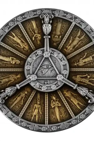 Premium Niue Egyptian Calendar 2 troy ounce Antique Finish zilveren munt 2021 - Goudverzekerd