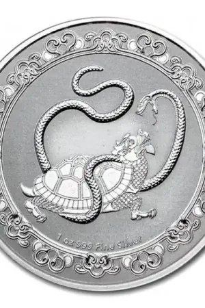 Niue Celestial Animals #5 The Black Turtle 1 troy ounce zilveren munt 2021 - Goudverzekerd Wysoka jakość