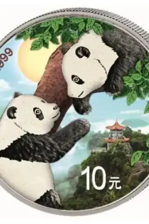 Panda Colorized 1 troy ounce zilveren munt 2023 - Goudverzekerd Najlepsza cena