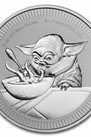 Oryginalny Niue Star Wars Baby Yoda Grogu 1 troy ounce zilveren munt 2022 kopen