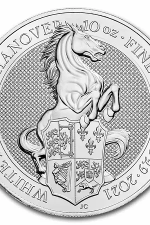 Oferta Queens Beasts The White Horse 10 troy ounce zilveren munt 2021 - Goudverzekerd