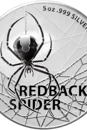 RAM Redback Spider 5 troy ounce zilveren munt 2021 - Goudverzekerd Autentyczny