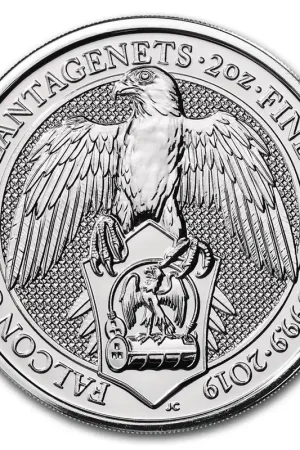 Zwrot pieniędzy Queens Beast Falcon 2 troy ounce zilveren munt 2019 - Goudverzekerd