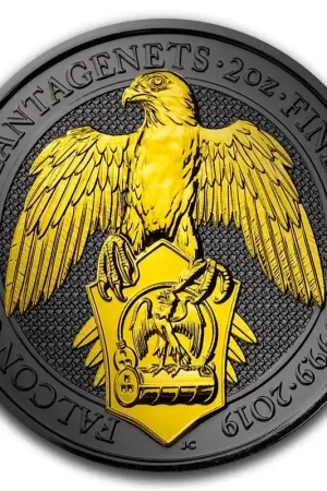 Zwrot pieniędzy Queens Beast Falcon Black Ruthenium 2 troy ounce zilveren munt 2019 - Goudverzekerd