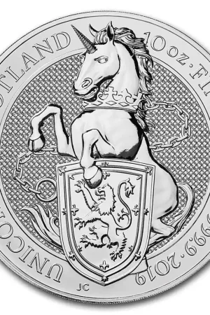 Wysoka jakość Queens Beast Unicorn 10 troy ounce zilveren munt 2019 - Goudverzekerd
