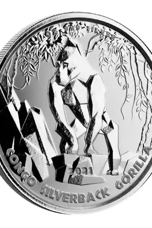 Bezpieczna płatność Republic of Congo Silverback Gorilla 1 troy ounce zilveren munt 2021 - Goudverzekerd